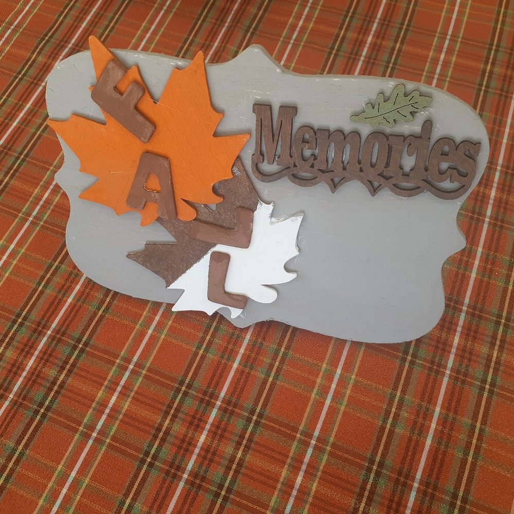 Gray Fall Memories sign